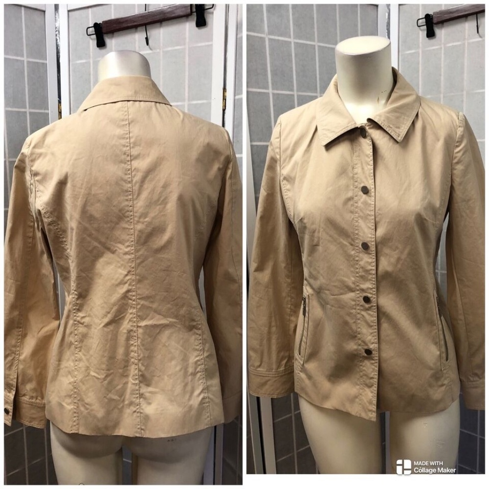 Joinus,Woman,Drill Jacket,Kakhi,Sz S,shirt style, metal buttons,Zipper,Pockets.!